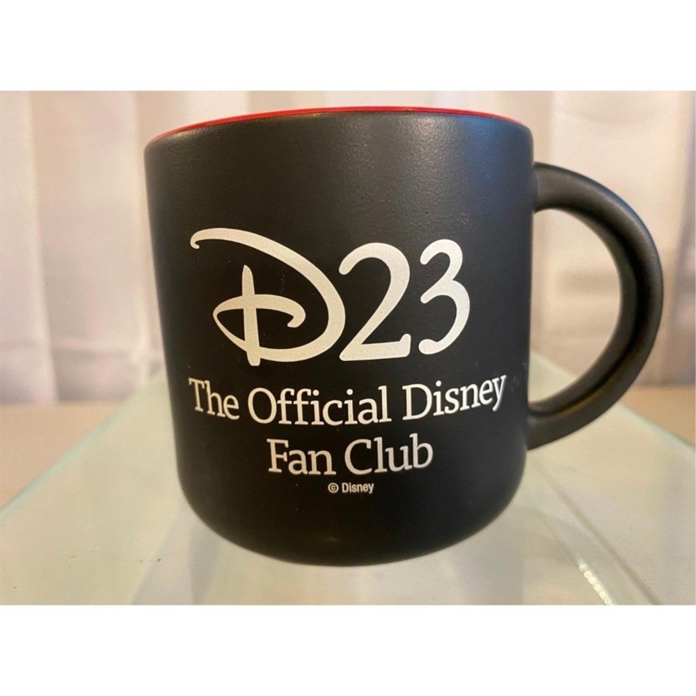 Disney D23 Official Fan Club Mug It Was All Started By A Mouse Black Red Ceramic